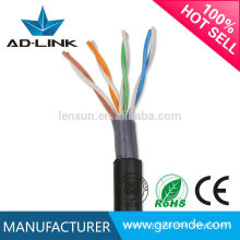 Ethernet 24awg bc / cca / ccs cat5 / gato 5e / cat6 / gato 6a / cat 7 utp / stp / sftp Cabo de rede de dados de dados ao ar livre 1000ft